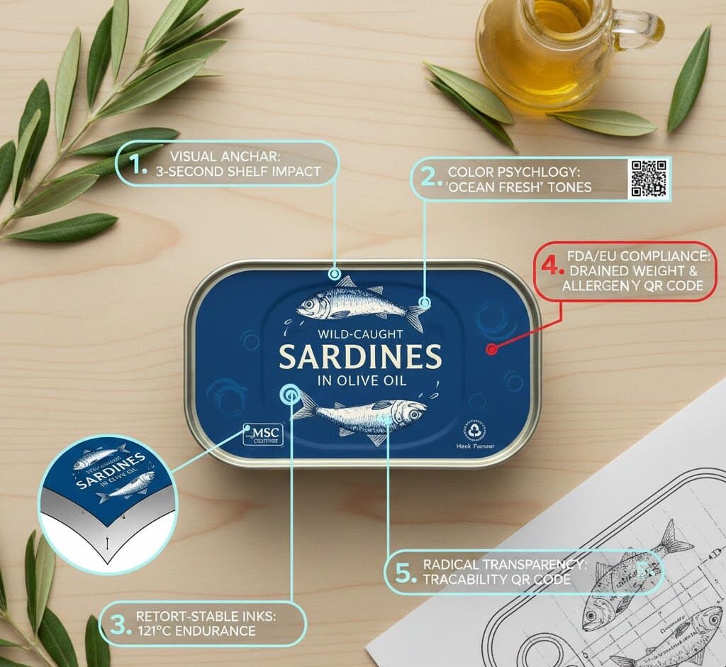 Canned Fish Packaging Design Service