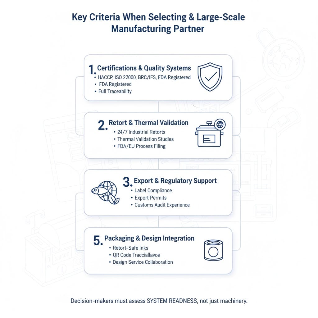 Large-Scale Canned Fish Manufacturing Factory