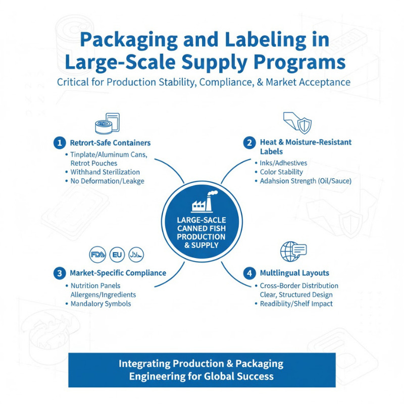 large-scale canned fish production and supply